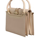 Dolce & Gabbana Beige Leather Ingrid Top Handle Shoulder Bag