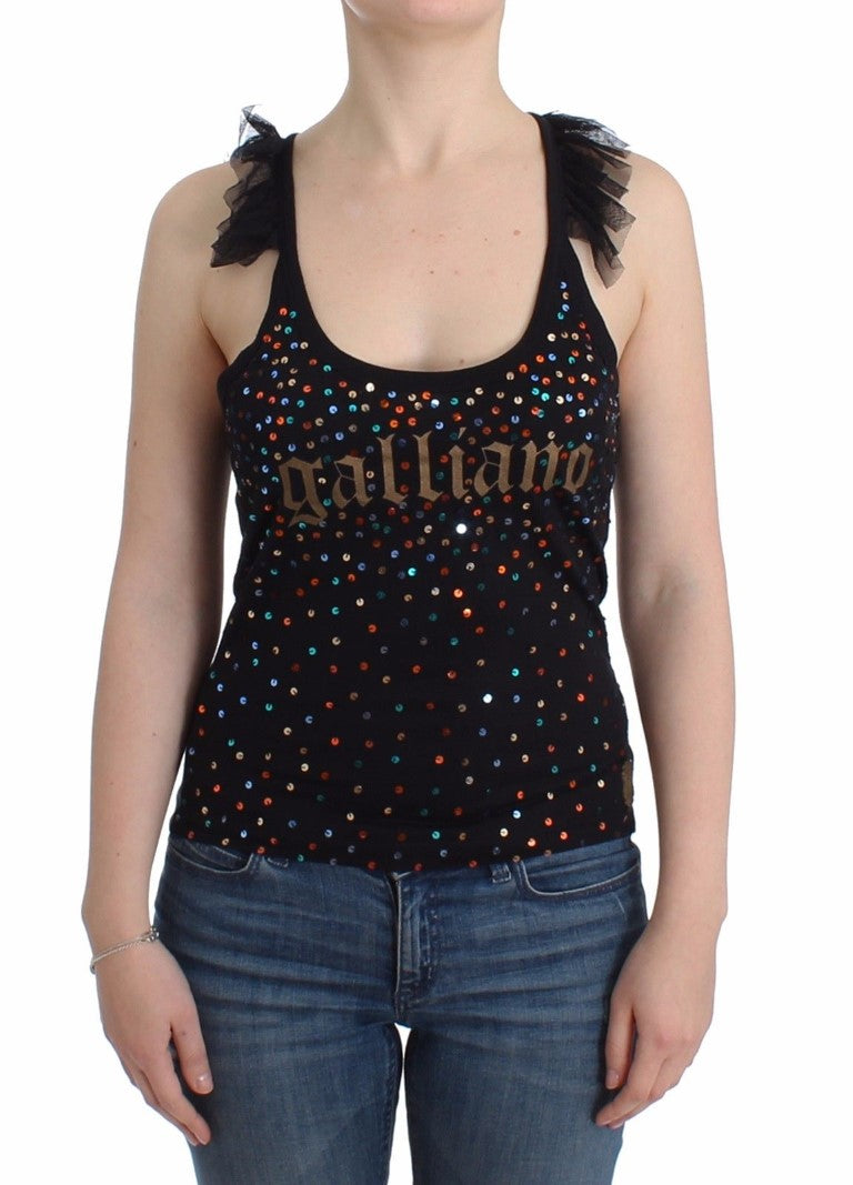 John Galliano Sequin Embellished Sleeveless Top