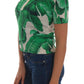 Dolce & Gabbana Elegant Silk Polo Top with Banana Leaf Motif