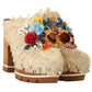 Dolce & Gabbana Chic Embellished Wooden Slides