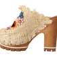 Dolce & Gabbana Chic Embellished Wooden Slides