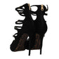 Dolce & Gabbana Chic Black Suede Ankle Strap Heels