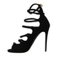 Dolce & Gabbana Chic Black Suede Ankle Strap Heels