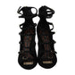 Dolce & Gabbana Chic Black Suede Ankle Strap Heels