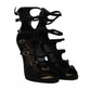 Dolce & Gabbana Chic Black Suede Ankle Strap Heels