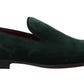 Dolce & Gabbana Elegant Green Suede Slip-On Loafers