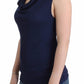 John Galliano Elegant Sleeveless Floral Top in Blue