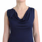 John Galliano Elegant Sleeveless Floral Top in Blue