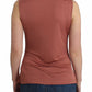 John Galliano Elegant Pink Sleeveless Logo Top