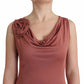 John Galliano Elegant Pink Sleeveless Logo Top