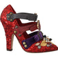 Dolce & Gabbana Red Bellucci Alta Moda Embellished Pumps