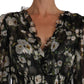 Dolce & Gabbana Black Floral Silk Midi Dress with Luxe Craftsmanship