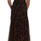 Dolce & Gabbana Elegant Floral A-Line Silk Dress