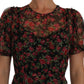 Dolce & Gabbana Elegant Floral A-Line Silk Dress