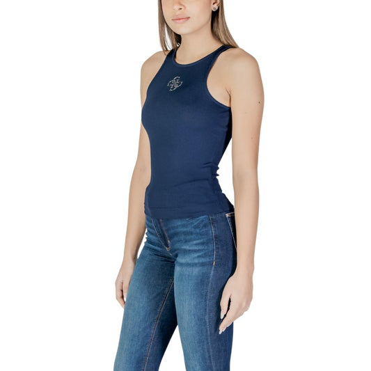 Guess Blue Polyester Tops & T-Shirt