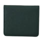 Dolce & Gabbana Elegant Green Leather Condom Case Wallet