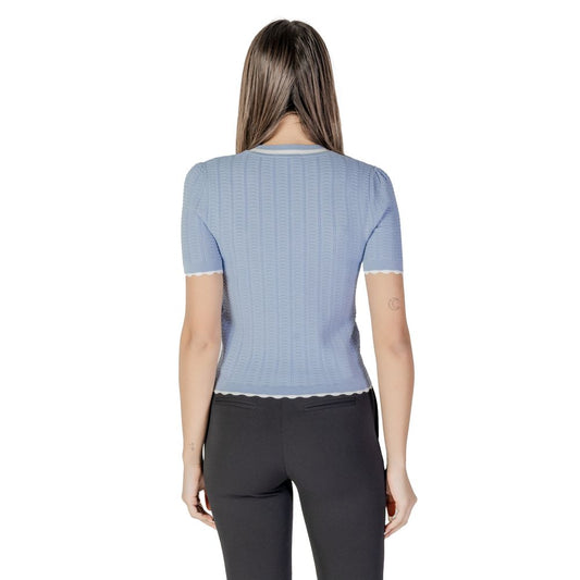 Morgan De Toi Blue Recycled Polyester Tops & T-Shirt