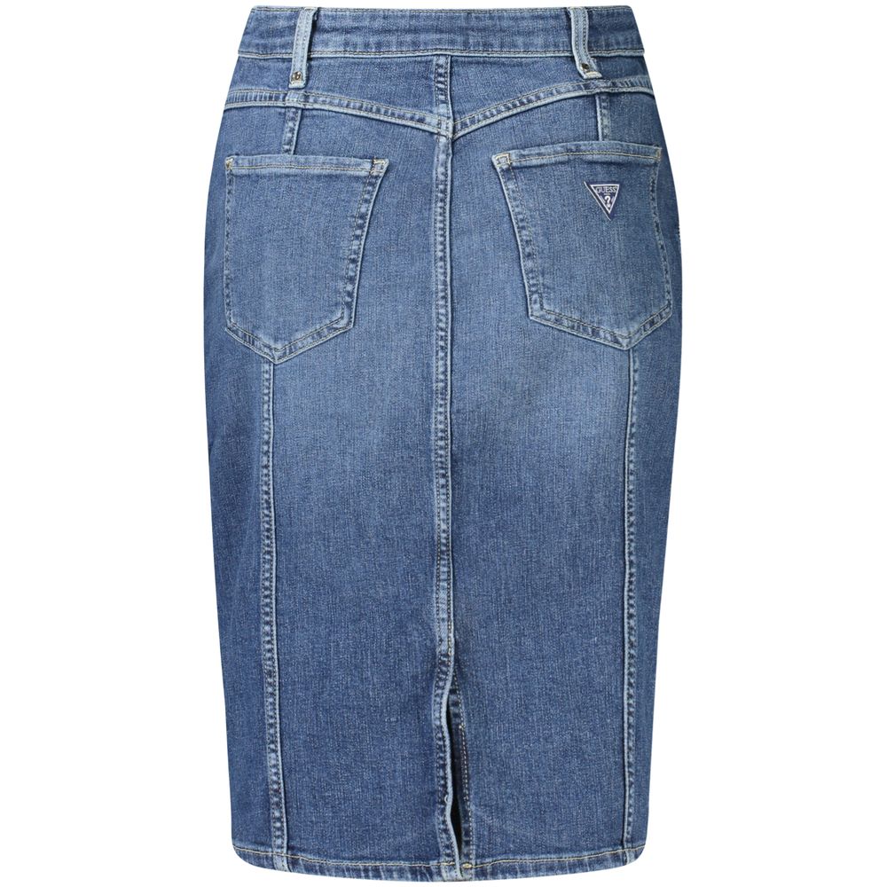 Guess Jeans Blue Cotton Skirt