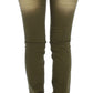 Cavalli Green Slim Fit Cotton Stretch Jeans