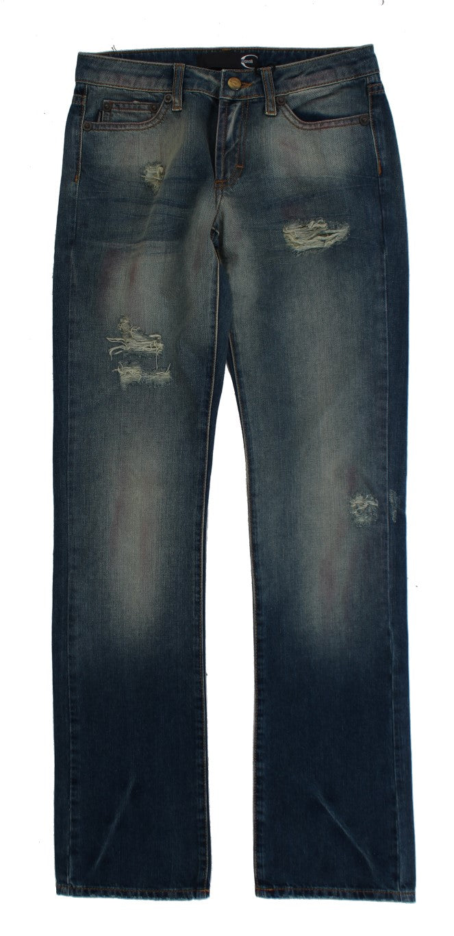 Cavalli Slim Skinny Flare Blue Wash Jeans