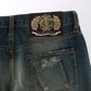 Cavalli Slim Skinny Flare Blue Wash Jeans