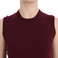 Dolce & Gabbana Elegant Red Wool Sleeveless Pullover Vest