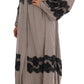 Dolce & Gabbana Elegant Cape Kaftan Dress in Gray