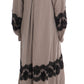 Dolce & Gabbana Elegant Cape Kaftan Dress in Gray