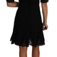 Dolce & Gabbana Chic Black Lace Sheath Dress with Silk Lining