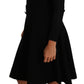 Dolce & Gabbana Elegant Black Knitted Sheath Dress