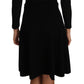 Dolce & Gabbana Elegant Black Knitted Sheath Dress