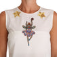 Dolce & Gabbana Enchanted Crystal-Embellished Silk Blouse