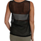 Dolce & Gabbana Elegant Black Mesh Sleeveless Blouse Top