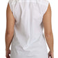 Dolce & Gabbana Elegant Sleeveless White Cotton Blouse