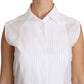 Dolce & Gabbana Elegant Sleeveless White Cotton Blouse