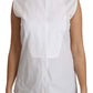 Dolce & Gabbana Elegant Sleeveless White Cotton Blouse