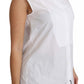 Dolce & Gabbana Elegant Sleeveless White Cotton Blouse