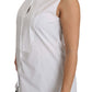 Dolce & Gabbana Elegant Sleeveless White Cotton Blouse