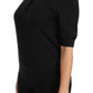 Dolce & Gabbana Elegant Black Cashmere Sequin Collar Top