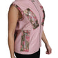 Dolce & Gabbana Stunning Pink Sleeveless Leather Vest