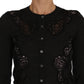 Dolce & Gabbana Chic Floral Lace Cashmere Blend Cardigan