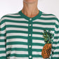 Dolce & Gabbana Embroidered Pineapple Cashmere-Silk Cardigan