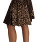 Dolce & Gabbana Chic Leopard Print A-Line Skirt