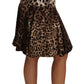 Dolce & Gabbana Chic Leopard Print A-Line Skirt