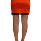 Dolce & Gabbana Orange High-Waist Lace Pencil Skirt