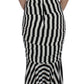 Dolce & Gabbana Chic Black & White Striped Silk Dress