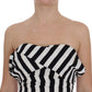 Dolce & Gabbana Chic Black & White Striped Silk Dress