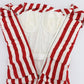 Dolce & Gabbana Elegant Red and White Striped Silk Bodycon Dress