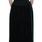 Dolce & Gabbana Enchanted Emerald Velvet Crystal Maxi Dress