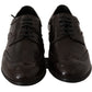 Dolce & Gabbana Elegant Brown Leather Oxford Flats